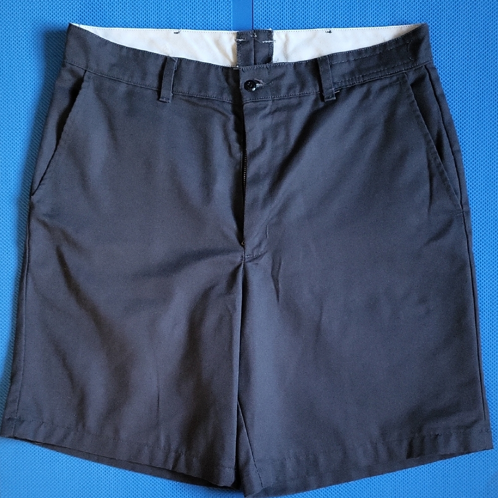 Men's Charcoal Flat Front Shorts